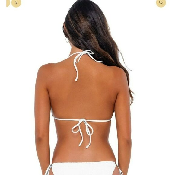Andie Swim The String Bikini Ribbed Top White Size XSmall - Picture 4 of 6